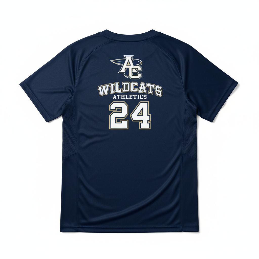 Custom Team Shirt - Navy Back