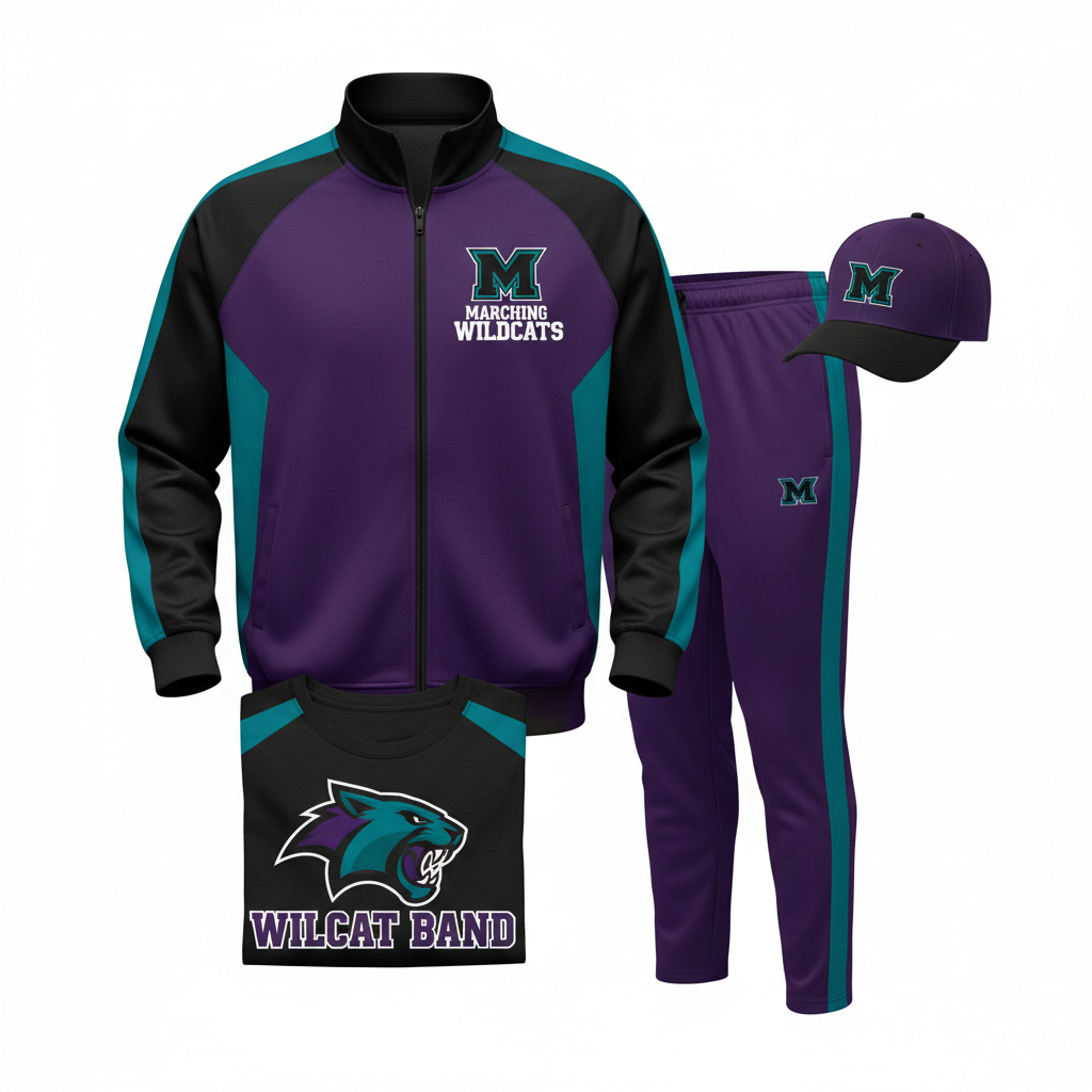 Marching Season Bundle - Custom tracksuit, t-shirt, and hat